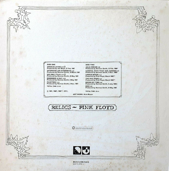 Pink Floyd - Relics (Vinyl, LP, Compilation, Reissue, Stereo)