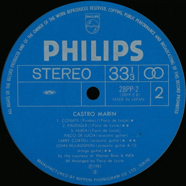 Paco De Lucía - Castro Marin (Vinyl, LP, Album)