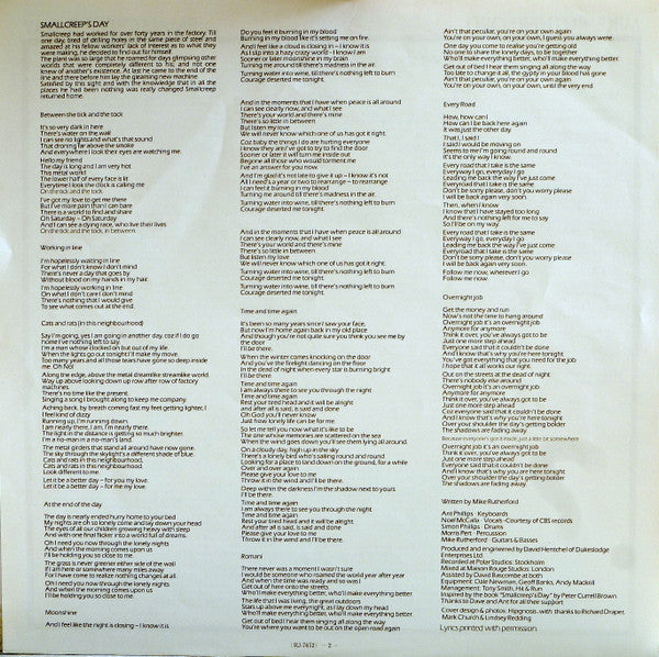 Mike Rutherford - Smallcreep's Day (Vinyl, LP, Album) Very Good Plus (VG+) / Very Good Plus (VG+)