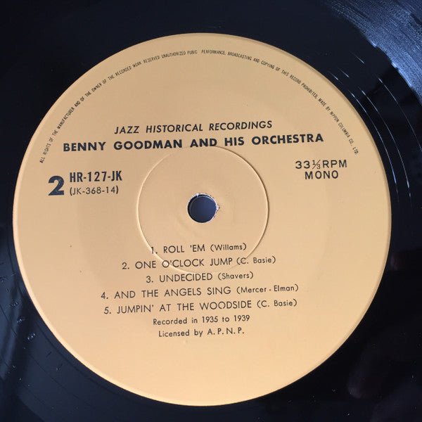 Benny Goodman And His Orchestra - Jazz Historical Recordings (Vinyl, LP, Compilation, Mono) Very Good Plus (VG+) / Very Good (VG)