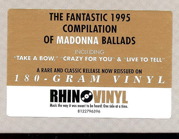 Madonna - Something To Remember (Vinyl, LP, Compilation, Reissue) Near Mint (NM or M-) / Near Mint (NM or M-)