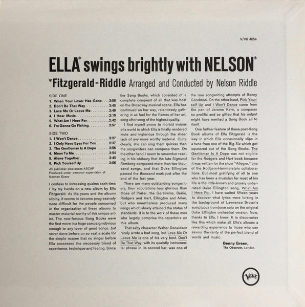 Ella Fitzgerald - Ella Swings Brightly With Nelson (Vinyl, LP, Albu...