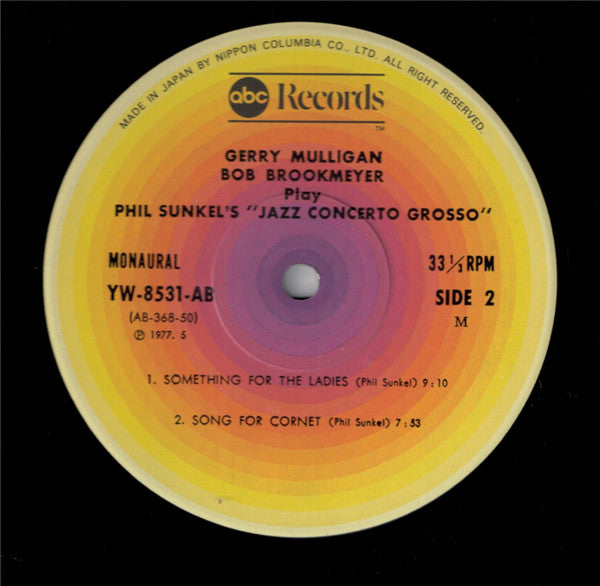 Gerry Mulligan - Play Phil Sunkel's Jazz Concerto Grosso (Vinyl, LP, Album, Reissue, Mono) Very Good (VG) / Very Good (VG)