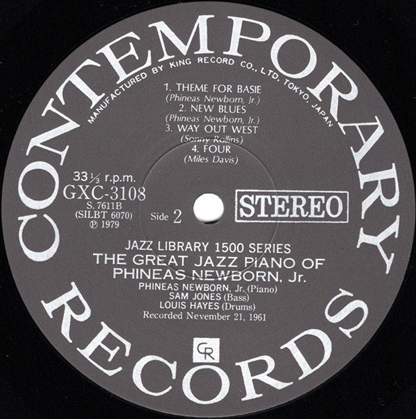 Phineas Newborn Jr. - The Great Jazz Piano Of Phineas Newborn Jr. (Vinyl, LP, Album, Reissue, Stereo) Near Mint (NM or M-) / Very Good Plus (VG+)
