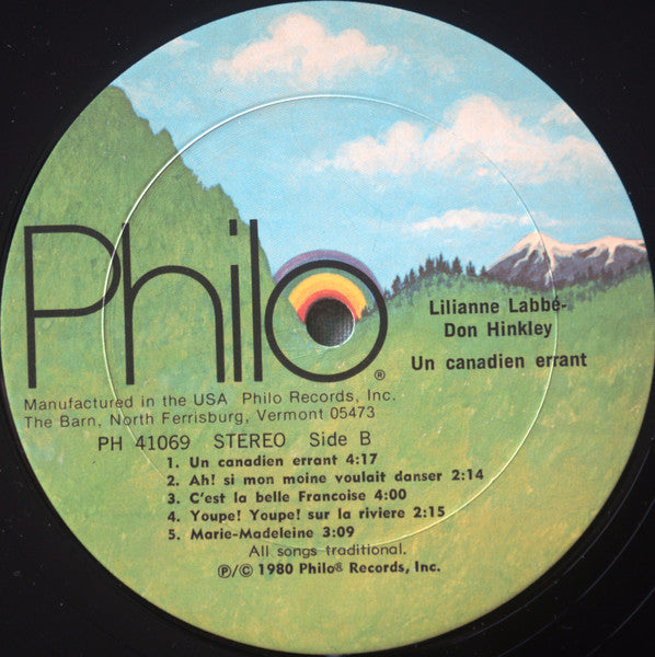 Lilianne Labbé - Un Canadien Errant - French Music In The North American Tradition (Vinyl, LP, Album) Good Plus (G+) / Very Good (VG)
