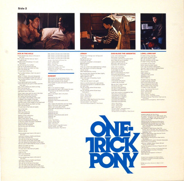 Paul Simon - One-Trick Pony (Vinyl, LP, Album) Very Good (VG) / Good (G)