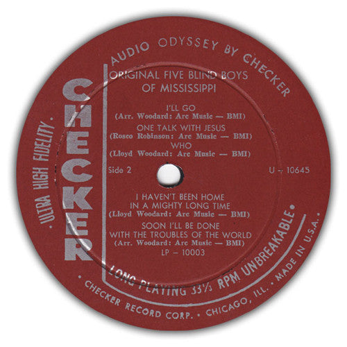 Five Blind Boys Of Mississippi - I'll Go (Vinyl, LP, Album, Mono) Very Good Plus (VG+) / Very Good Plus (VG+)