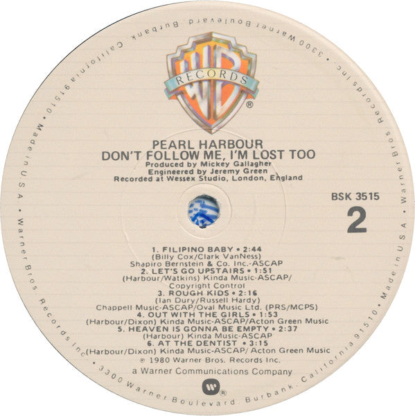 Pearl Harbour - Don't Follow Me, I'm Lost Too (Vinyl, LP, Album, Stereo) Very Good Plus (VG+) / Good Plus (G+)