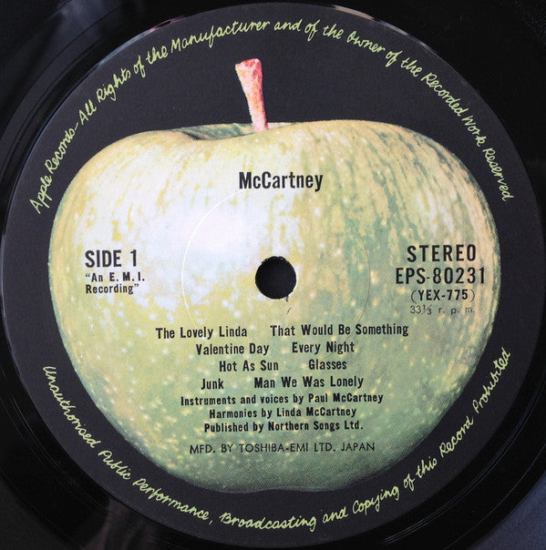 Paul McCartney - McCartney (Vinyl, LP, Album, Reissue, Stereo) Very Good Plus (VG+) / Good Plus (G+)