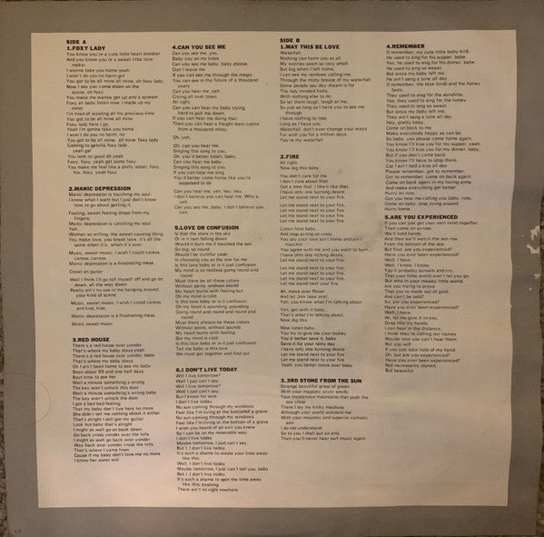 The Jimi Hendrix Experience - Are You Experienced (Vinyl, LP, Album, Reissue, Mono) Very Good Plus (VG+) / Very Good Plus (VG+)