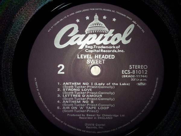 The Sweet - Level Headed (Vinyl, LP, Album)