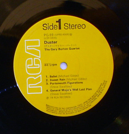 Gary Burton Quartet - Duster (Vinyl, LP, Album, Limited Edition, Reissue) Very Good Plus (VG+) / Very Good Plus (VG+)