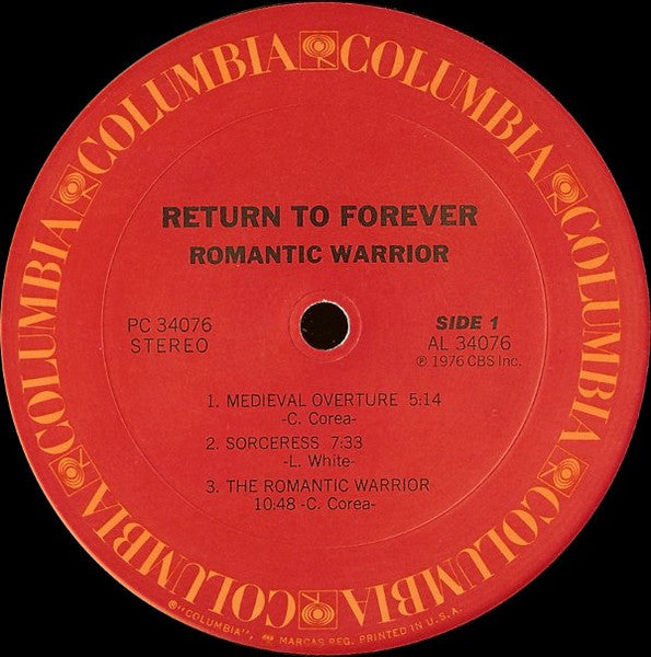 Return To Forever - Romantic Warrior (Vinyl, LP, Album) Good Plus (G+) / Very Good (VG)