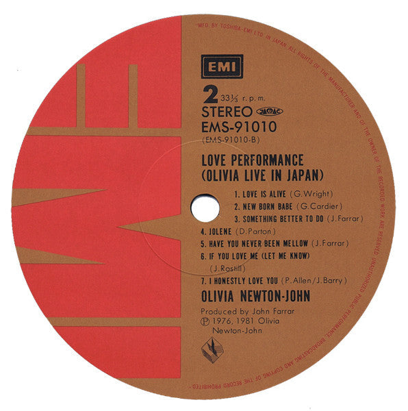 Olivia Newton-John - Love Performance (Vinyl, LP, Album, Stereo)