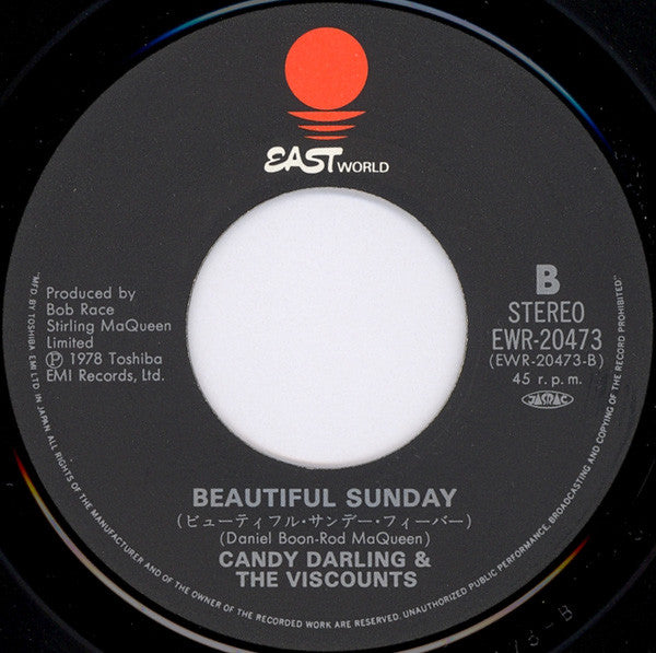 Candy Darling & The Viscounts - Space Movin' (Vinyl, 7", 45 RPM) Very Good Plus (VG+) / Good Plus (G+)
