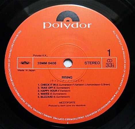 Mezzoforte - Rising (Vinyl, LP, Album)