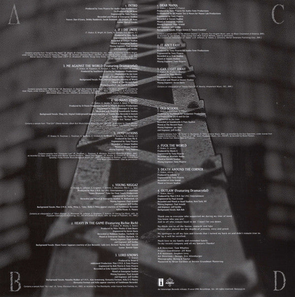 2Pac - Me Against The World (2xVinyl, LP, Album, Reissue, Stereo) Near Mint (NM or M-) / Near Mint (NM or M-)