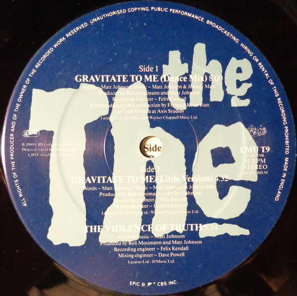 The The - Gravitate To Me (Vinyl, 12", Single, 45 RPM) Very Good Plus (VG+) / Very Good Plus (VG+)
