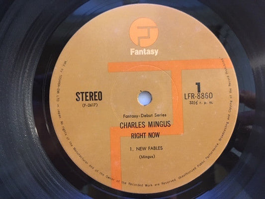Charles Mingus - Right Now: Live At The Jazz Workshop (Vinyl, LP, Album, Reissue, Stereo) Near Mint (NM or M-) / Very Good Plus (VG+)