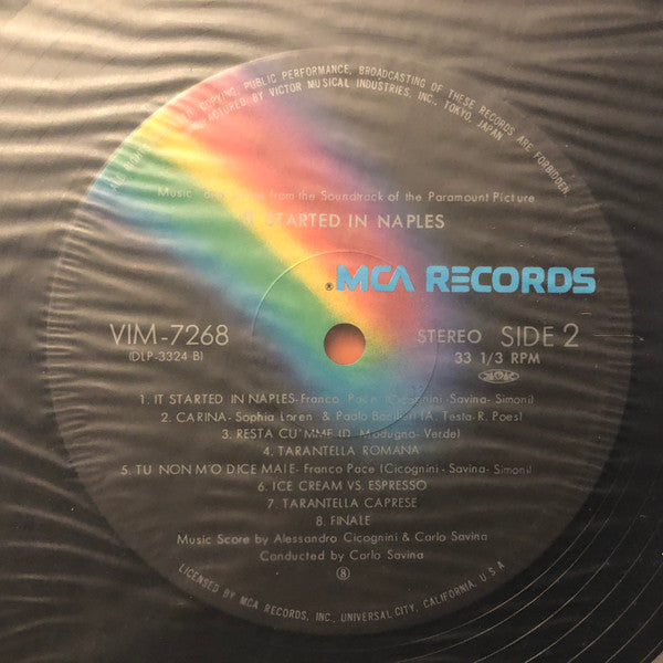 Alessandro Cicognini - ナポリ湾 = It Started In Naples (Original Motion Picture Soundtrack) (Vinyl, LP, Album, Stereo) Very Good Plus (VG+) / Very Good Plus (VG+)