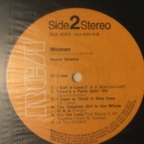 Nancy Sinatra - Woman (Vinyl, LP, Album) Very Good (VG) / Very Good Plus (VG+)