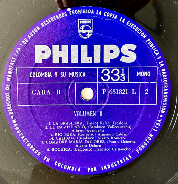 Various - Colombia Y Su Música Volumen II (Vinyl, LP, Compilation, Mono) Good Plus (G+) / Good (G)