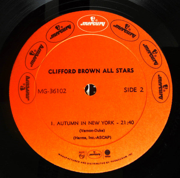 Clifford Brown All Stars - Clifford Brown All Stars (Vinyl, LP, Album, Reissue) Very Good (VG) / Good Plus (G+)