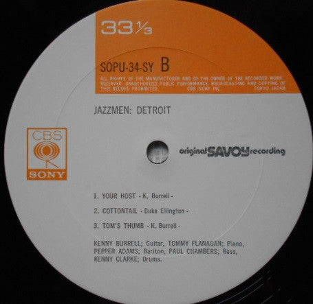 Kenny Burrell - Jazzmen: Detroit (Vinyl, LP, Album, Mono)