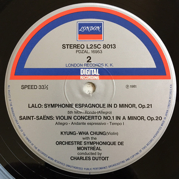 Édouard Lalo - Lalo: Symphonie Espagnole • Saint Saëns: Violin Concerto No.1 (Vinyl, LP, Stereo) Very Good Plus (VG+) / Near Mint (NM or M-)