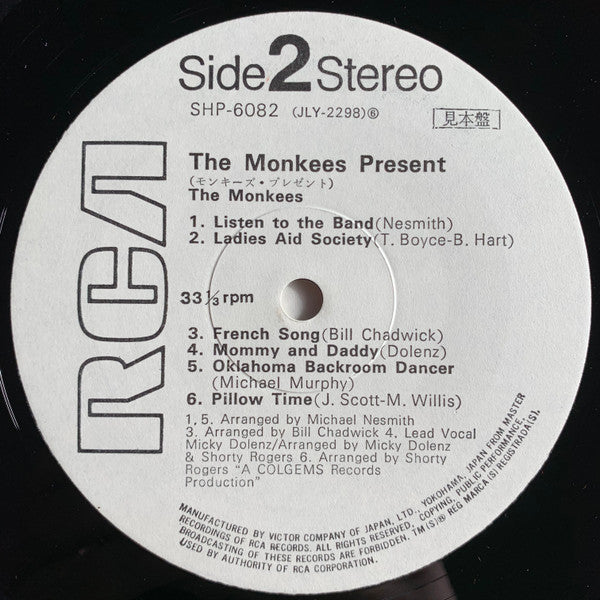 The Monkees - The Monkees Present (Vinyl, LP, Album, Promo, Stereo) Very Good Plus (VG+) / Very Good (VG)