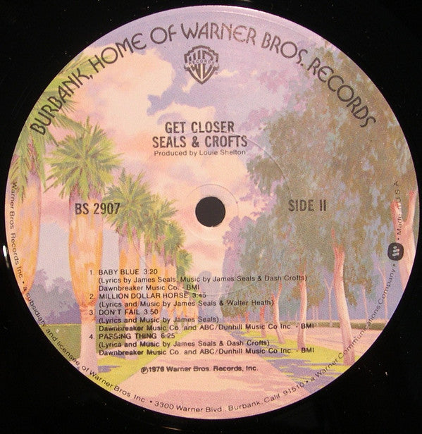 Seals & Crofts - Get Closer (Vinyl, LP, Album) Good Plus (G+) / Very Good (VG)