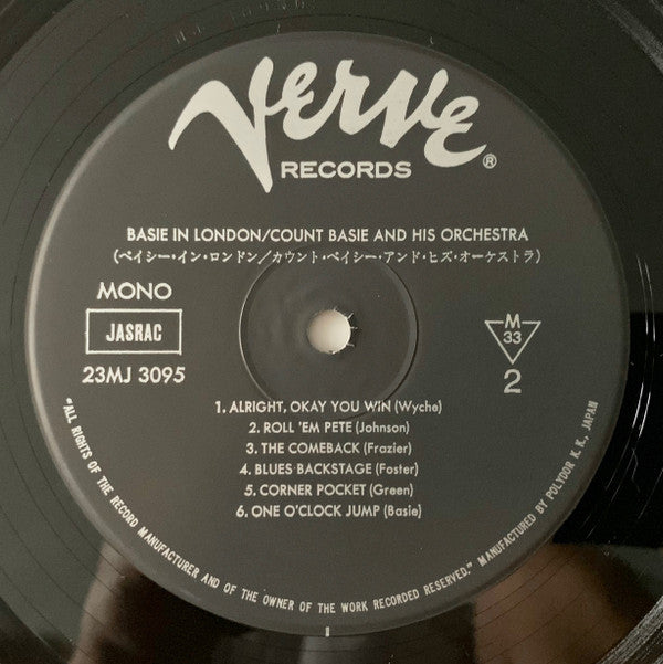 Count Basie Orchestra - Basie In London (Vinyl, LP, Album, Reissue, Mono) Very Good Plus (VG+) / Very Good Plus (VG+)