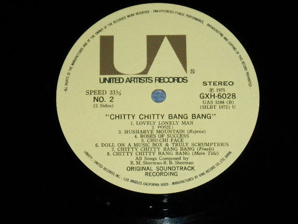 Richard M. Sherman - Chitty Chitty Bang Bang (Vinyl, LP, Album, Reissue, Stereo) Very Good Plus (VG+) / Fair (F)