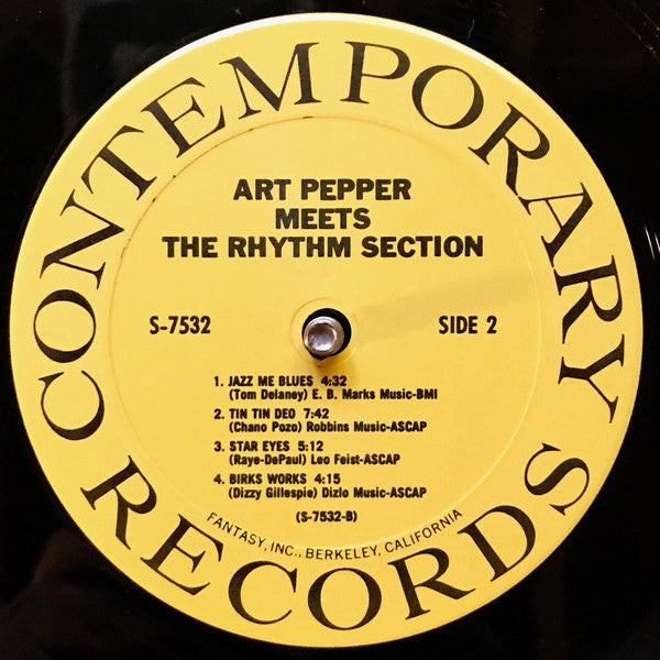 Art Pepper - Art Pepper Meets The Rhythm Section (Vinyl, LP, Album, Reissue, Stereo) Very Good Plus (VG+) / Very Good Plus (VG+)