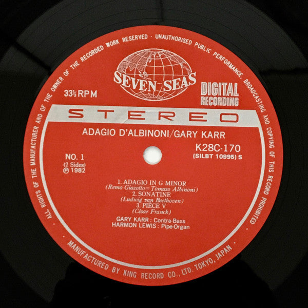 Gary Karr - Adagio D'Albinoni (Vinyl, LP)