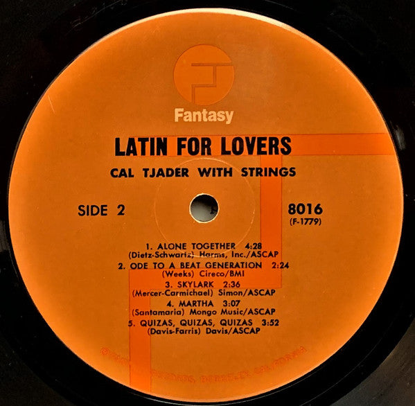 Cal Tjader - Latin For Lovers (Vinyl, LP, Album, Reissue, Stereo) Very Good (VG) / Very Good (VG)