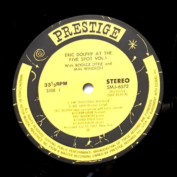 Eric Dolphy - At The Five Spot, Volume I. (Vinyl, LP, Album, Stereo...