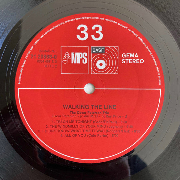 The Oscar Peterson Trio - Walking The Line (Vinyl, LP, Album) Very Good Plus (VG+) / Very Good Plus (VG+)