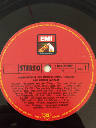 Wolfgang Amadeus Mozart - Der Heitere Mozart (Meisterwerke Des Musikalischen Humors) (Vinyl, LP, Album) Very Good Plus (VG+) / Very Good Plus (VG+)