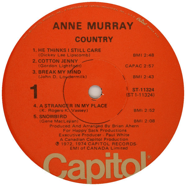 Anne Murray - Country (Vinyl, LP, Compilation) Very Good (VG) / Very Good (VG)