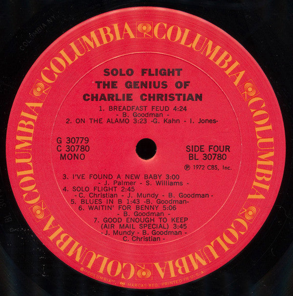 Charlie Christian - Solo Flight (The Genius Of Charlie Christian) (2xVinyl, LP, Compilation, Mono) Good Plus (G+) / Very Good (VG)