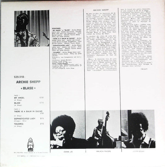 Archie Shepp - Blasé (Vinyl, LP, Album, Promo, Reissue) Very Good Plus (VG+) / Very Good (VG)