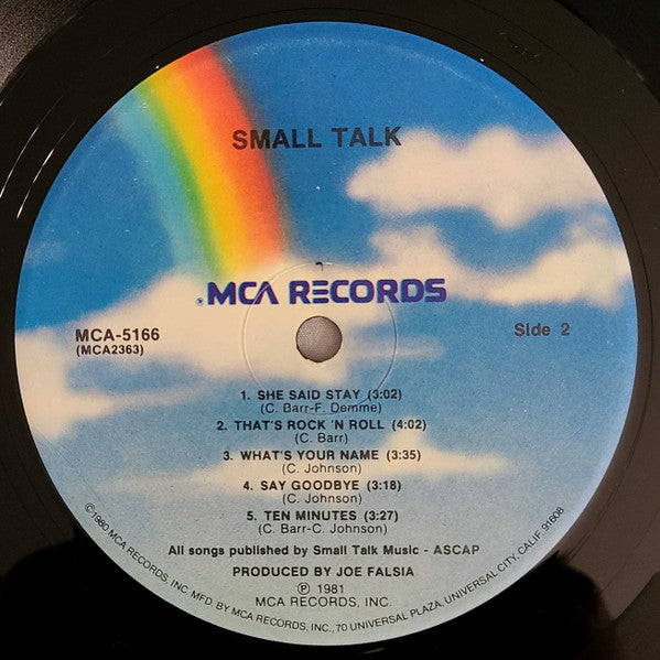 Small Talk (8) - Small Talk (Vinyl, LP) Very Good Plus (VG+) / Very Good Plus (VG+)