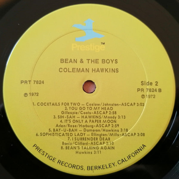 Coleman Hawkins - Bean And The Boys (Vinyl, LP, Compilation, Stereo, Reissue, Remastered) Very Good (VG) / Good Plus (G+)