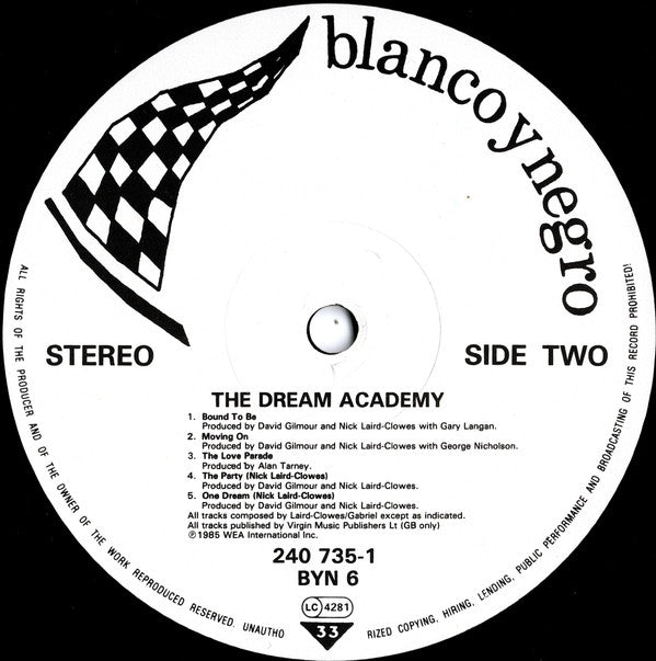 The Dream Academy - The Dream Academy (Vinyl, LP, Album, Stereo) Very Good Plus (VG+) / Very Good Plus (VG+)