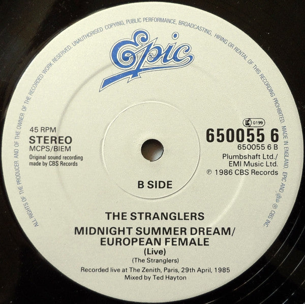 The Stranglers - Nice In Nice (Vinyl, 12", 45 RPM) Very Good Plus (VG+) / Good Plus (G+)