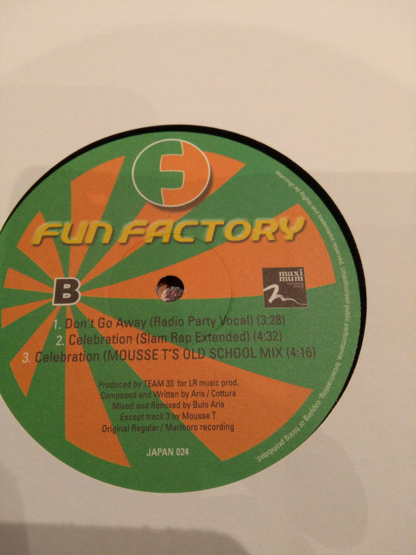 Fun Factory - I Wanna B With U (Vinyl, 12") Good Plus (G+) / Very Good (VG)