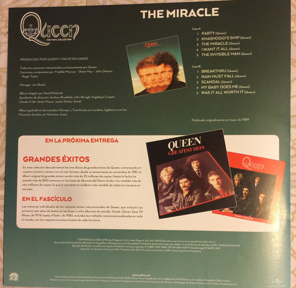 Queen - The Miracle (Vinyl, LP, Album, Reissue, Remastered, Stereo) Very Good Plus (VG+) / Very Good (VG)