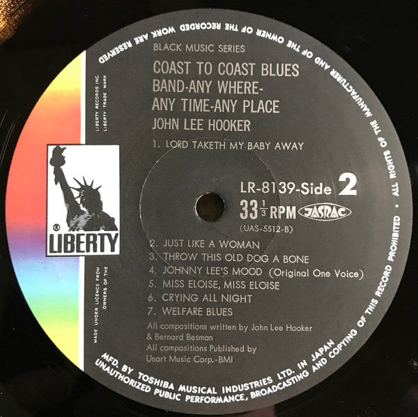 John Lee Hooker - Any Where - Any Time - Any Place (Vinyl, LP, Album) Very Good (VG) / Good Plus (G+)