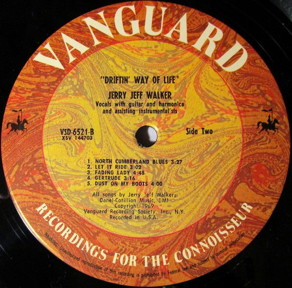 Jerry Jeff Walker - Driftin' Way Of Life (Vinyl, LP, Album, Reissue) Mint (M) / Near Mint (NM or M-)